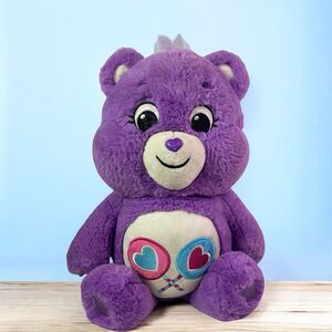Care Bears Share Bear Purple 14” Plush Stuffed Animal Soft 2020 Basic Fun